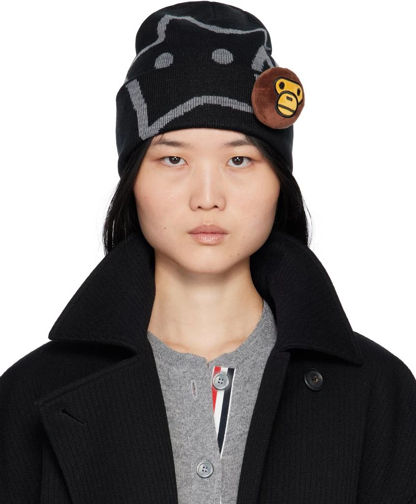 Bape Black Baby Milo Beanie 1