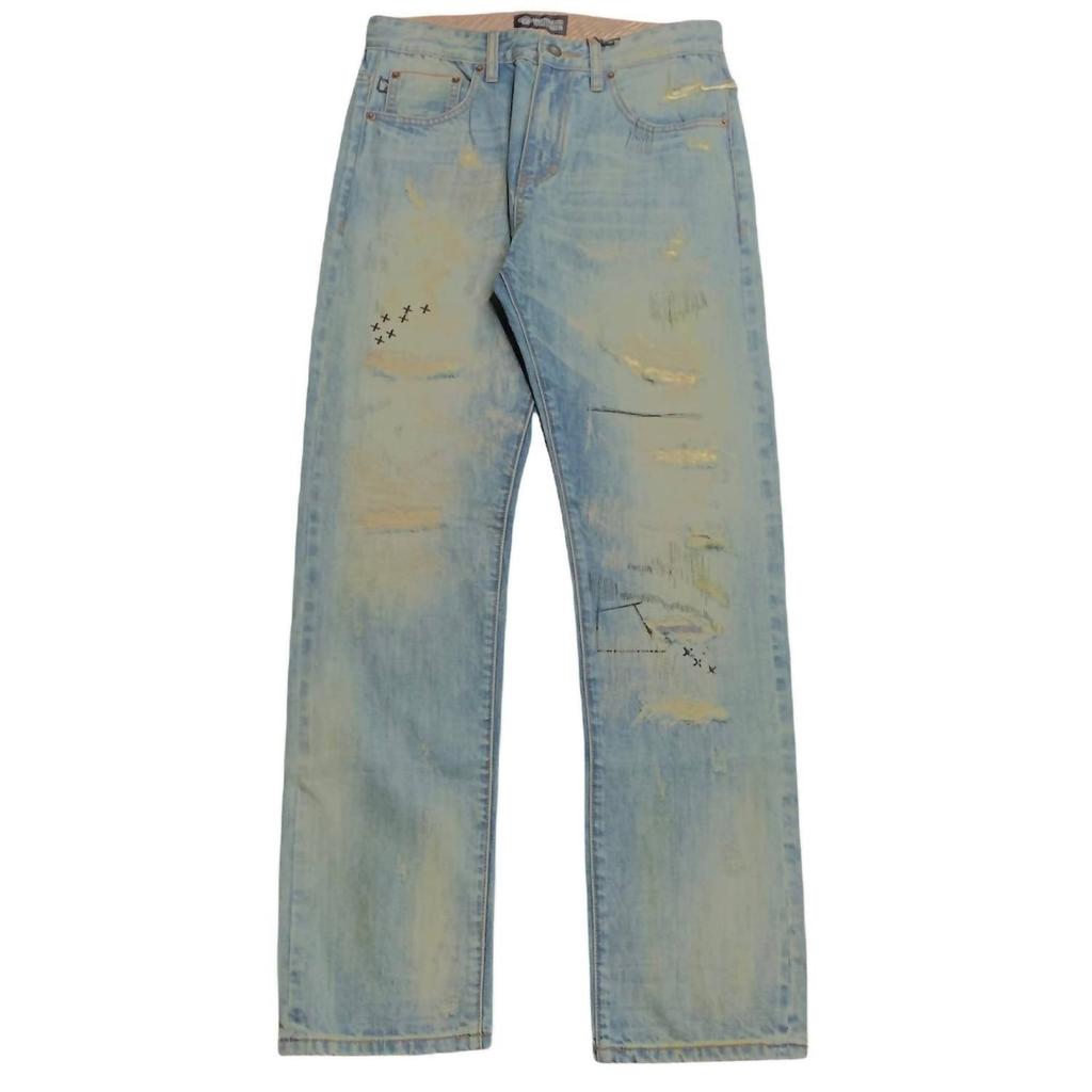 Mostly Heard Rarely Seen Men's Destroyed Jeans In 400 Blue