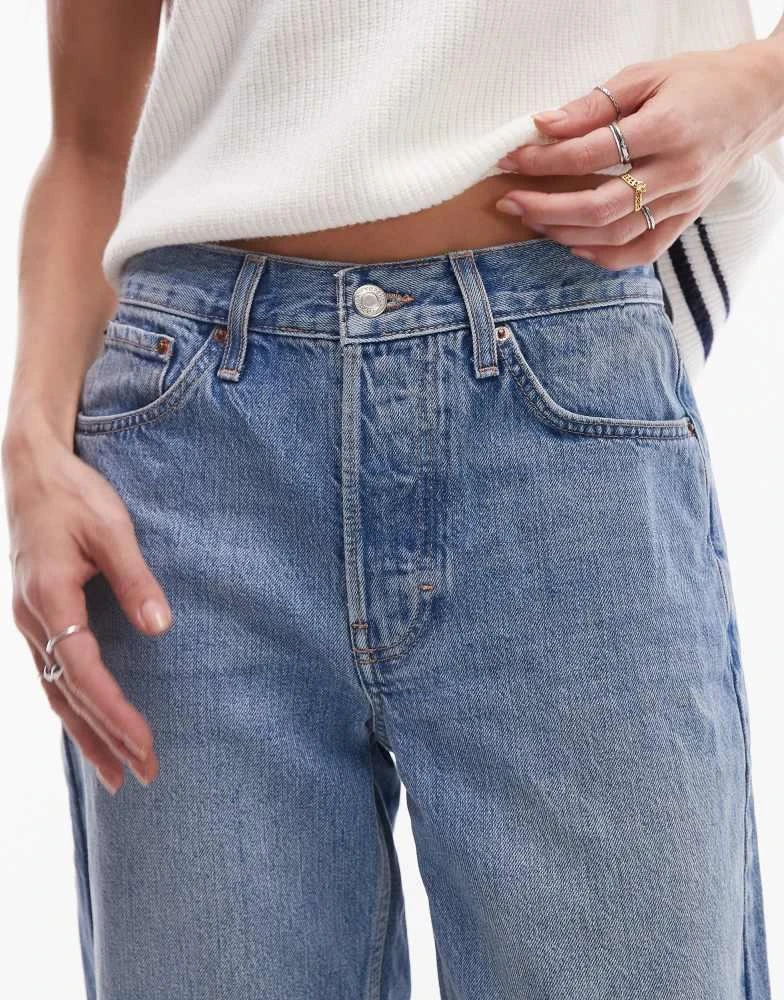 Topshop Topshop Runway mid rise straight cropped jean in bleach 5
