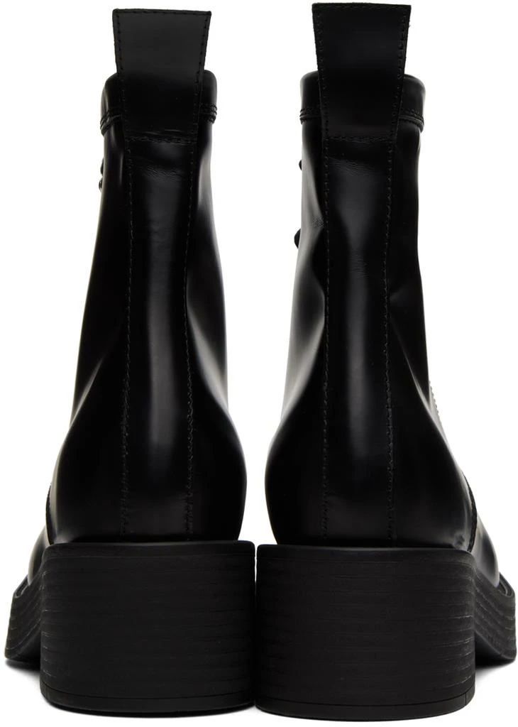 MM6 Black Patent Leather Ankle Boots 2