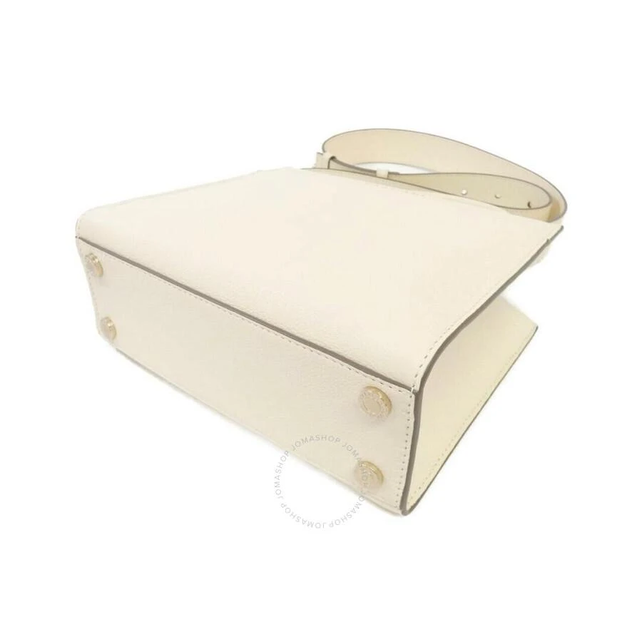 Bvlgari White Leather Logo Tote Bag 3