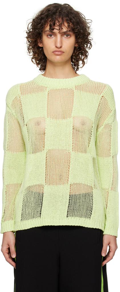 TheOpen Product Green Check Sweater