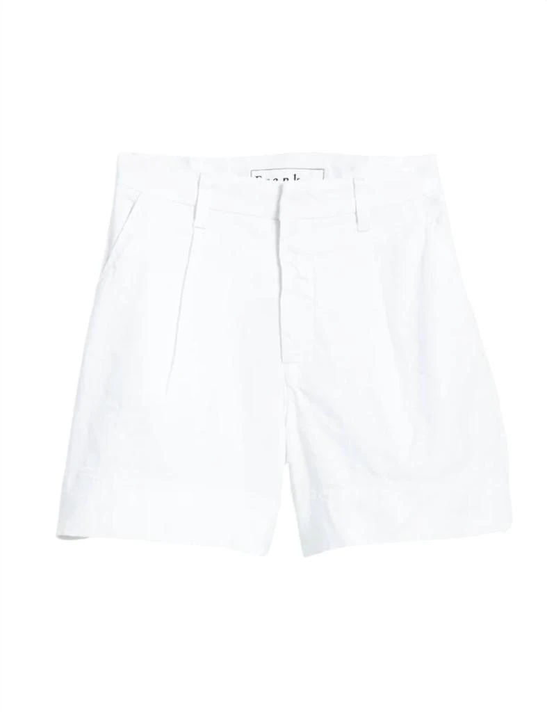 Frank & Eileen Woomen's Walking Short In White Linen 3