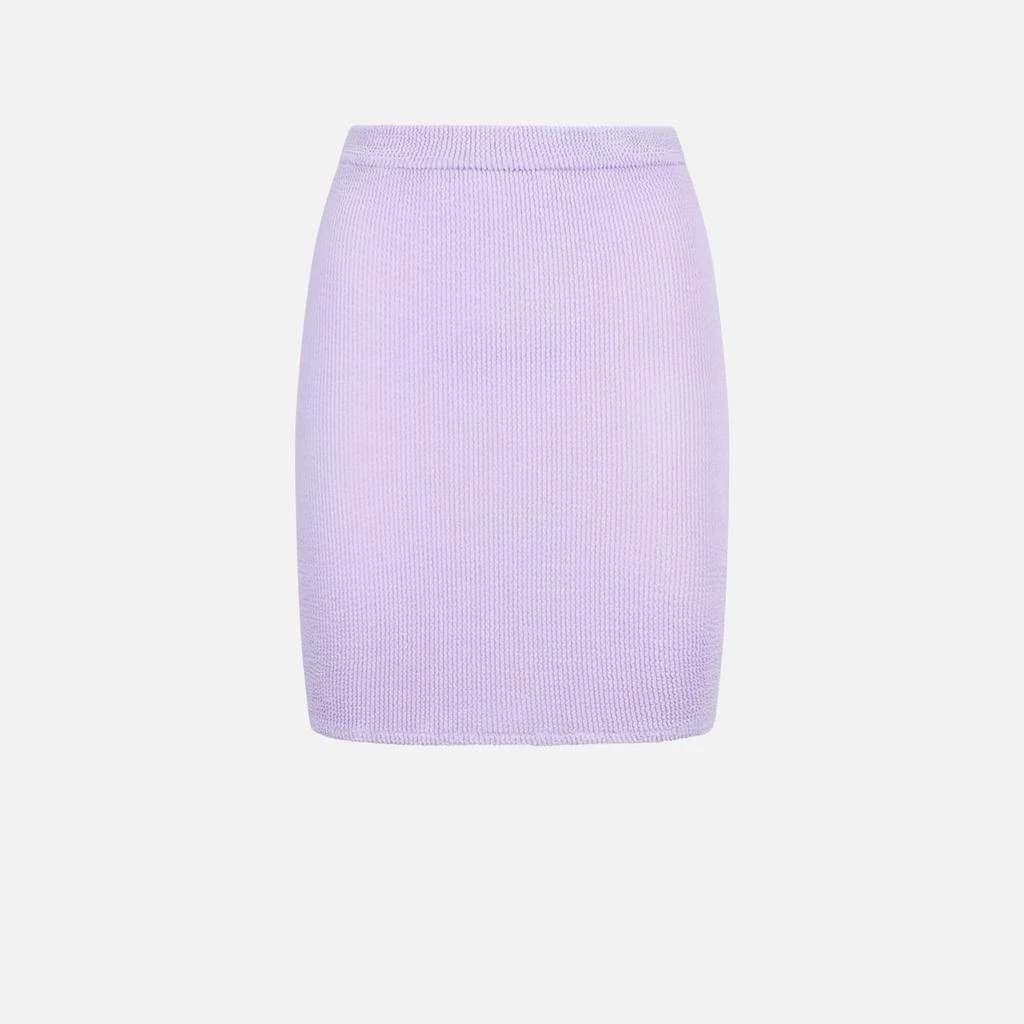 Mc2 Saint Barth Woman Lilac Crinkle Mini Skirt 2