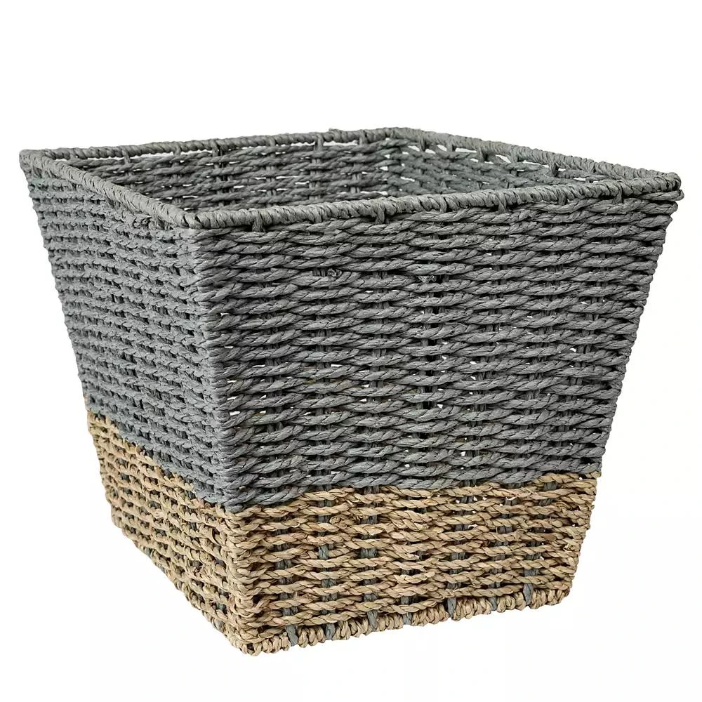 Honey Can Do Set of 3 Square Nesting Seagrass Baskets 4