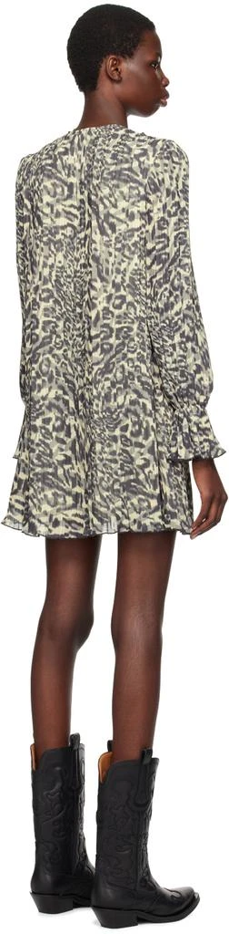 Green Pleated Flounce Neck Minidress  On Sale Now with Up to 80% Off |  Discover Exclusive Deals & Savings at BeyondStyle  Authentic Ganni women|short  dresses with Limited-Time Discounts, Free Shipping,