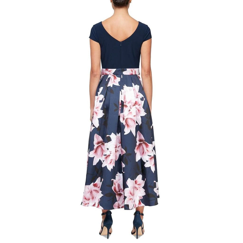 SLNY Womens Hi-Low Floral Print Midi Dress 2