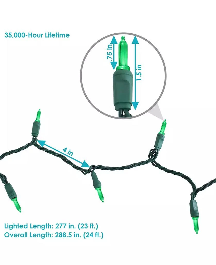 Sunnydaze Decor Electric Plug-In 70ct LED Indoor/Outdoor Smooth M6 - 23
String Lights 2