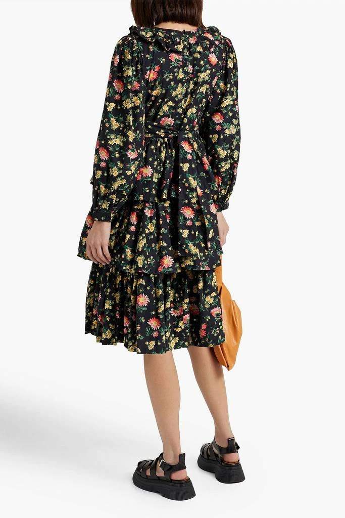 BATSHEVA Welsh tiered floral-print cotton-poplin dress 3