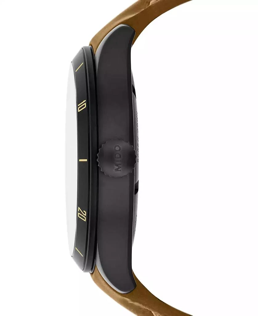 MIDO Men's Swiss Automatic Multifort Brown Leather Strap Watch 42mm 3