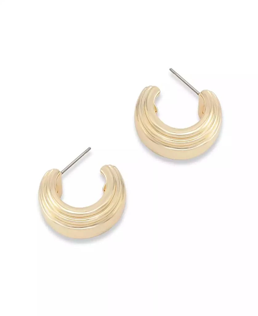 Robert Lee Morris Ribbed Huggie Earrings 3