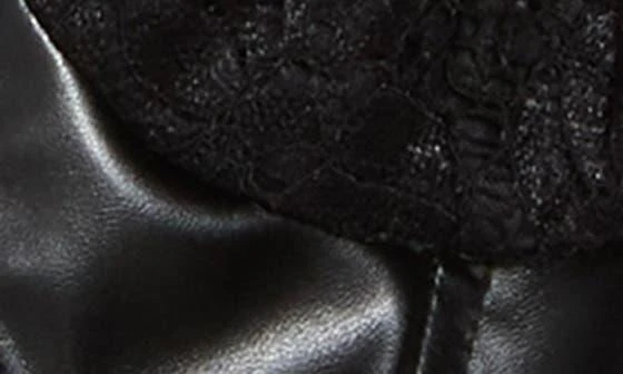 ASOS Lace Cup Faux Leather Corset Crop Top 3