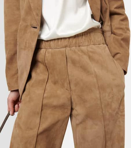 Brunello Cucinelli Wide-leg suede pants 4