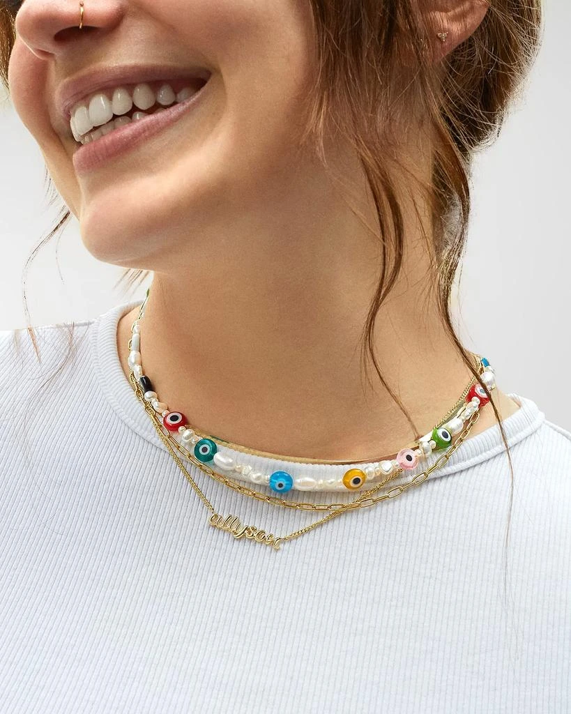 BAUBLEBAR 18K Gold-Plated Curb Chain Custom Nameplate Necklace 2