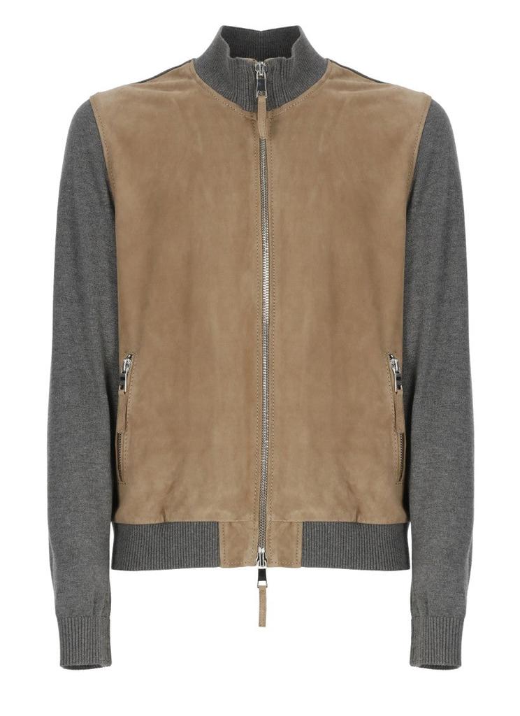 THE JACK LEATHERS Brown Derek Leather Jacket