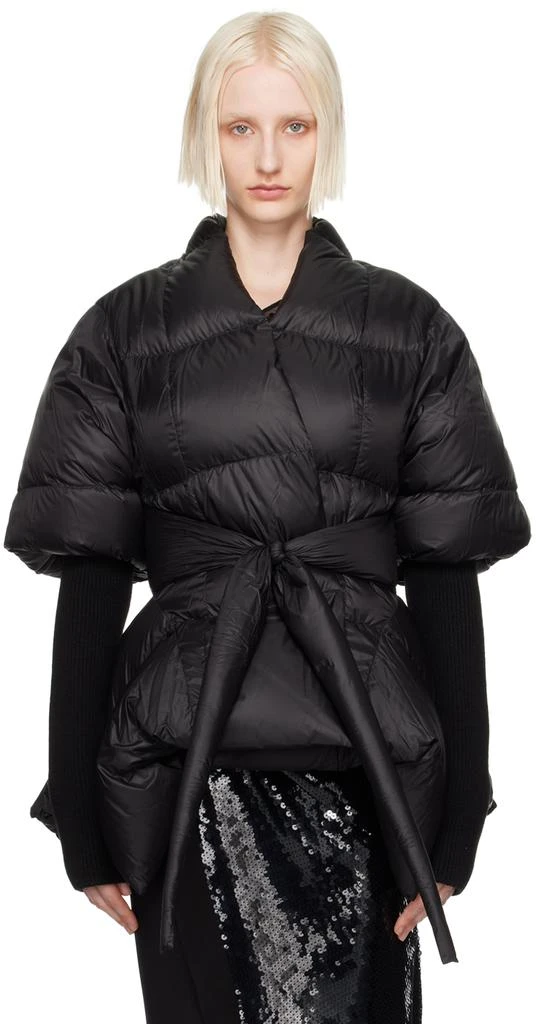 Rick Owens Black Porterville Batwing Down Jacket 1