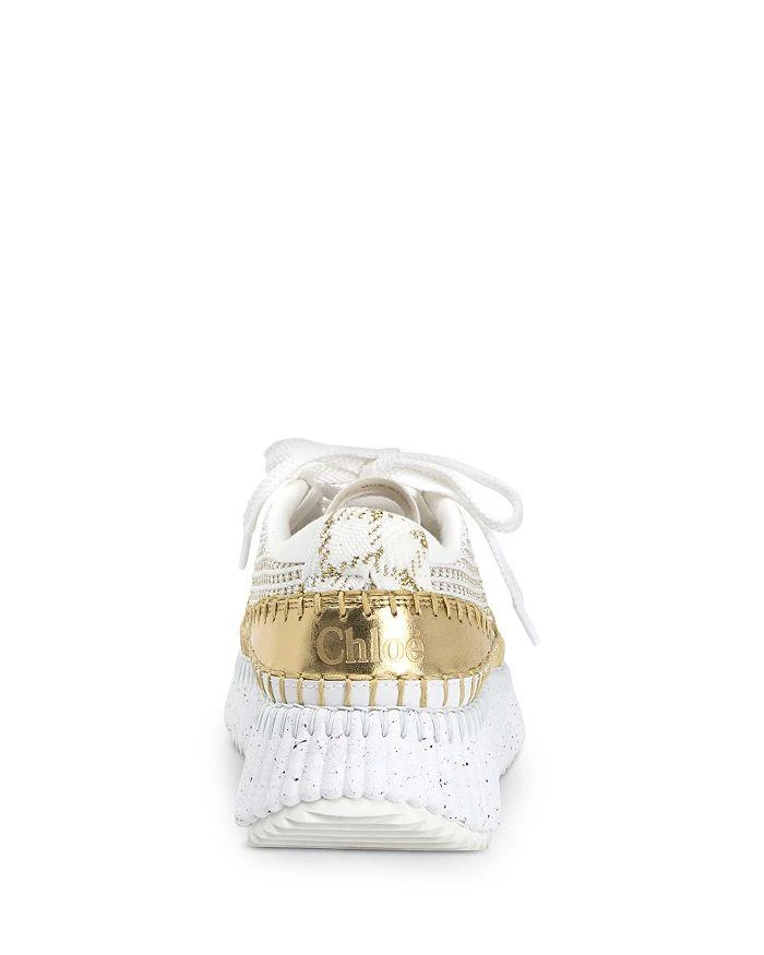 Chloé Women's Nama Woven Platform Low Top Sneakers 5