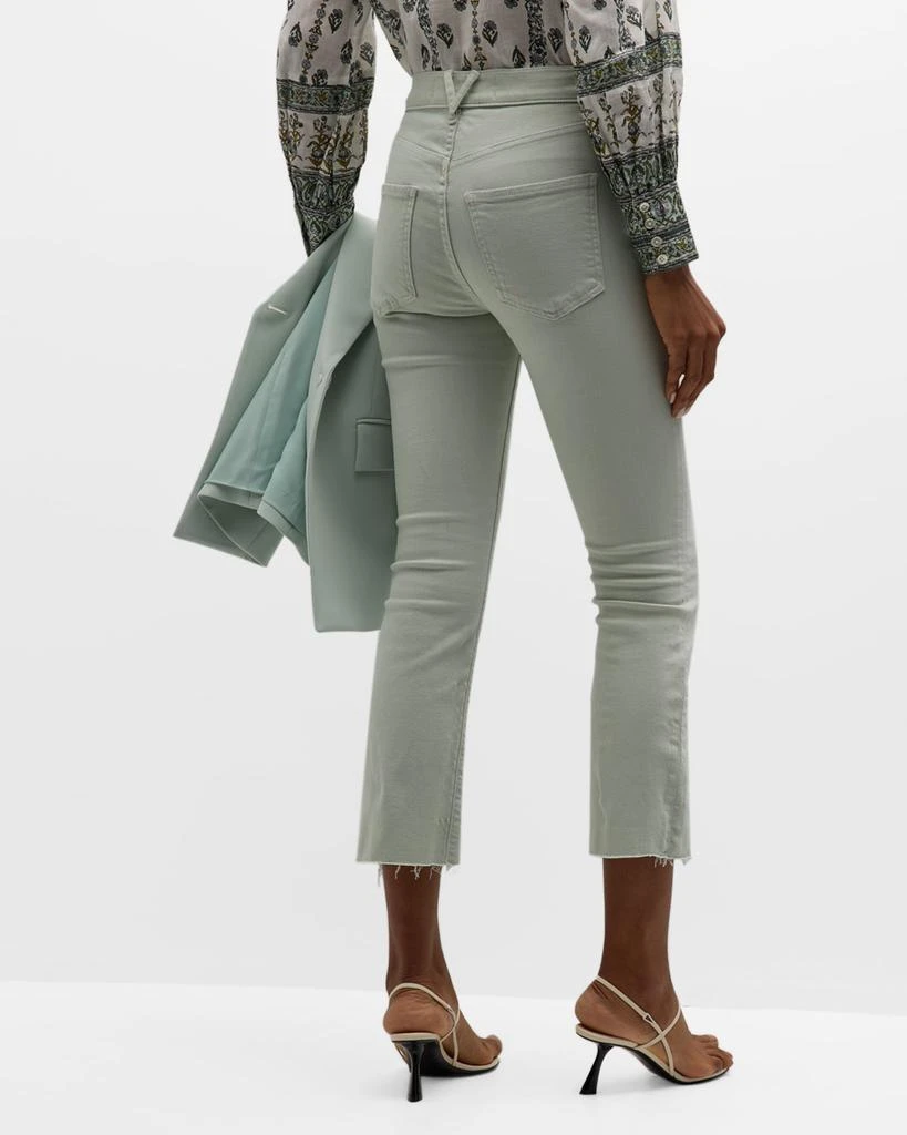 VERONICA BEARD Carly Kick-Flare Cropped Raw Hem Jeans 5