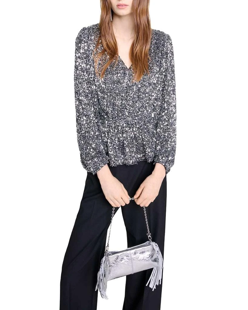 Maje Lanaly Sequined Top 6