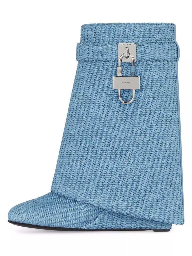 Givenchy Shark Lock Ankle Boots in Raffia 3