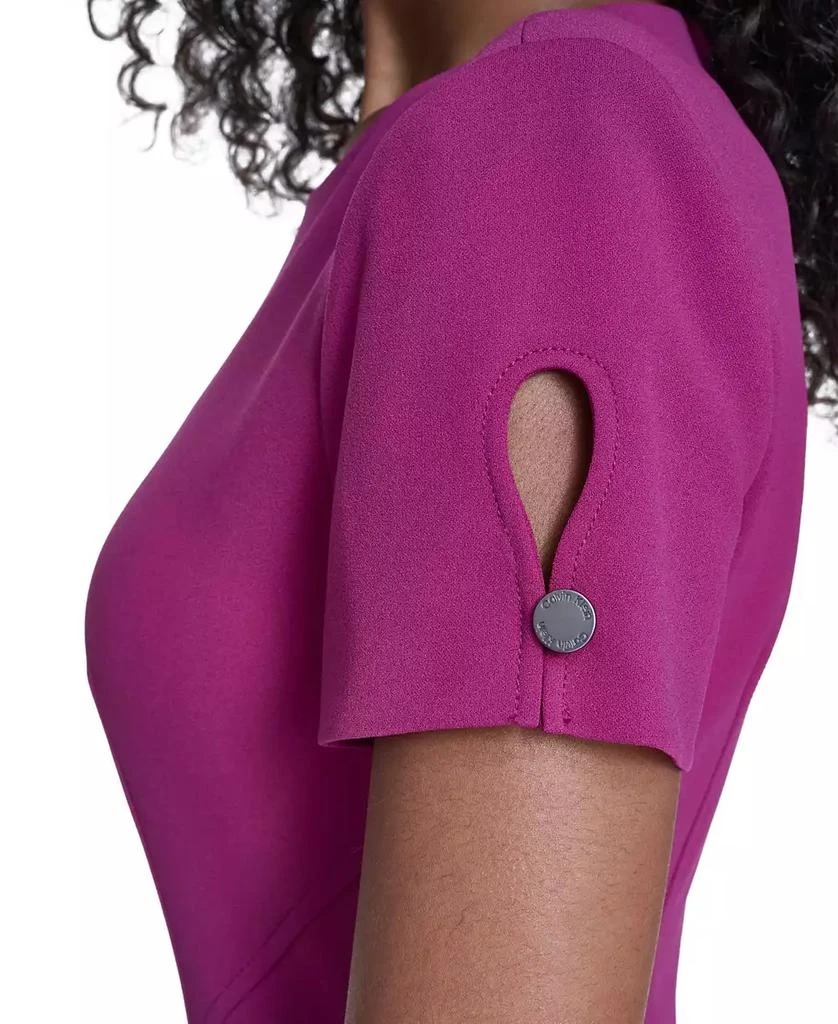 Calvin Klein Petite Tie Short-Sleeve Sheath Dress 4