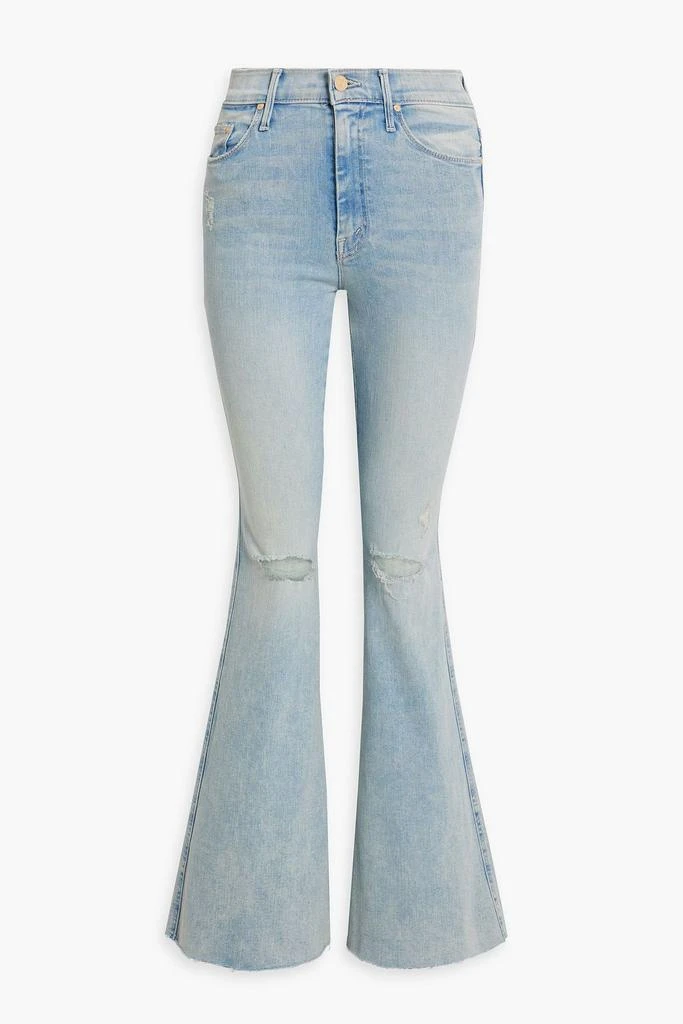 MOTHER Super Cruiser distressed mid-rise flared jeans 1