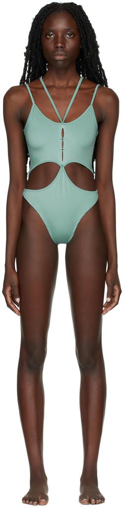 RUI SSENSE Exclusive Green One-Piece Swimsuit