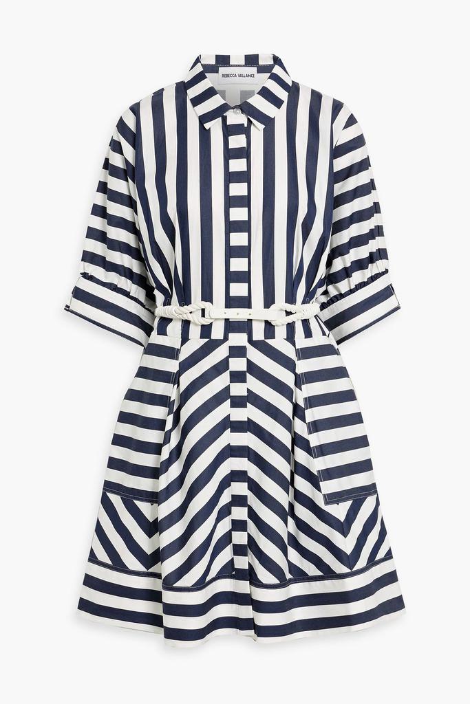 REBECCA VALLANCE Katerina striped cotton-poplin shirt dress