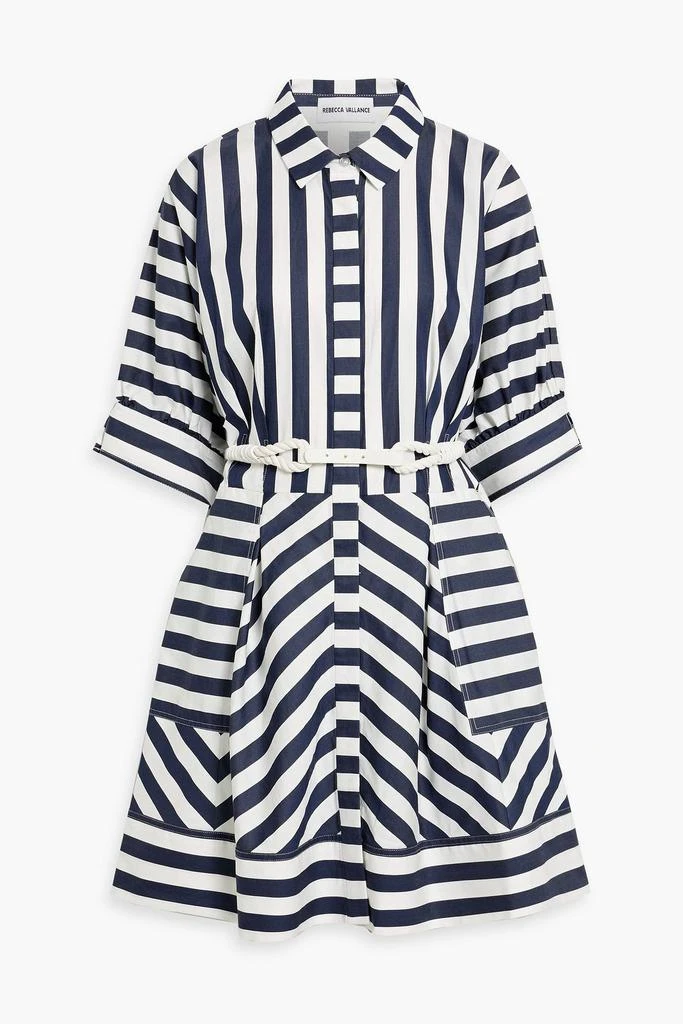 REBECCA VALLANCE Katerina striped cotton-poplin shirt dress 1