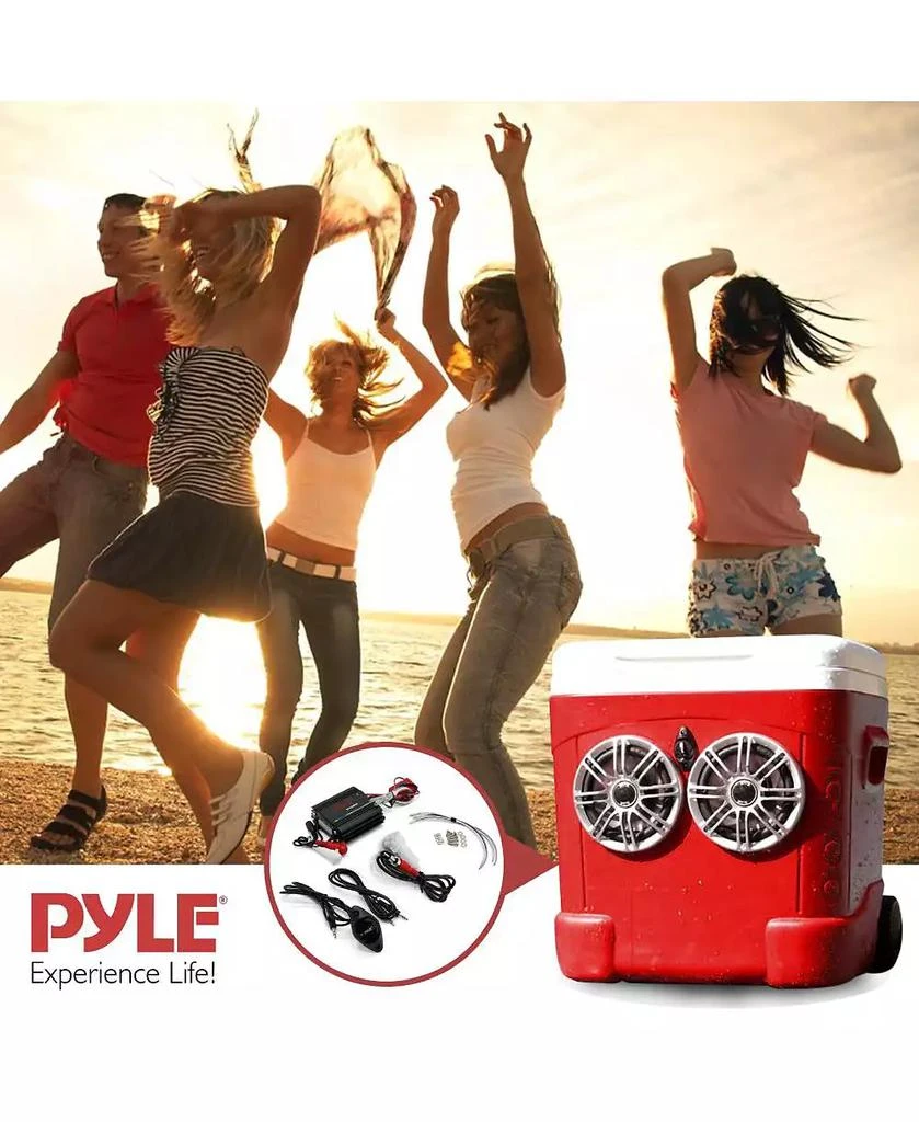 Pyle Bluetooth Marine Amplifier Kit, 2-Ch. Waterproof Audio Power Amp System 7