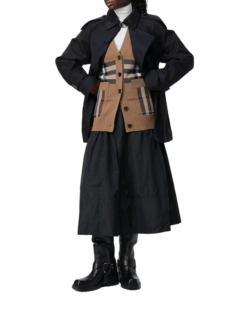Burberry Double-Breasted Black Trench Coat with Belted Waist 2