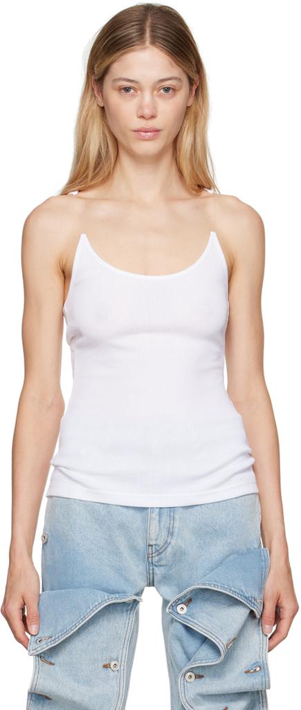 Y/Project White Invisible Strap Tank Top - Lingerie - BeyondStyle