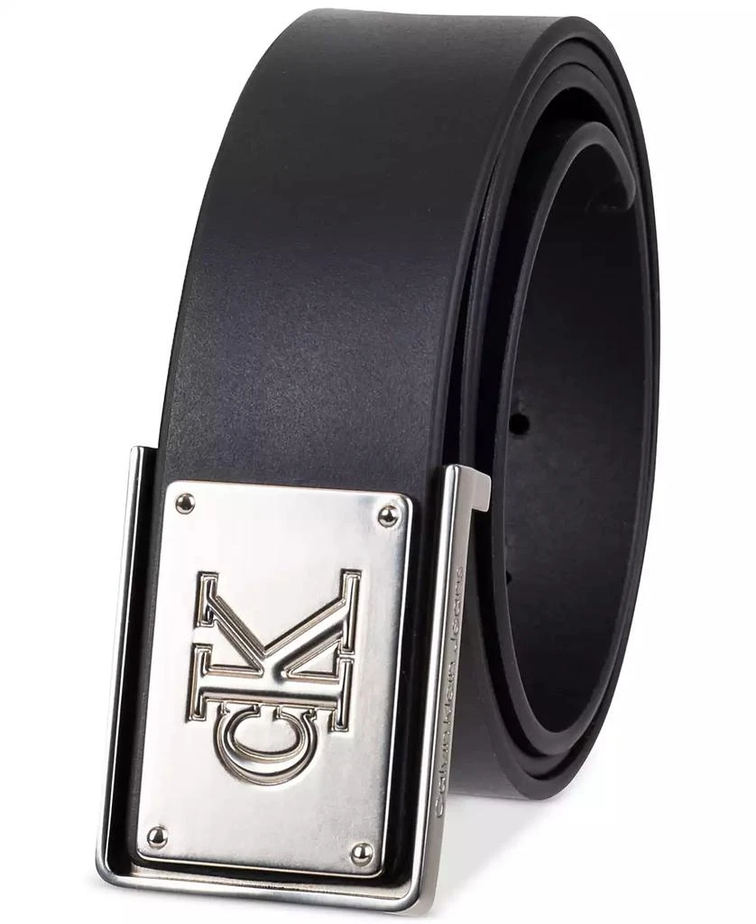 Calvin Klein Men
s CK Plate Plaque Belt 2
