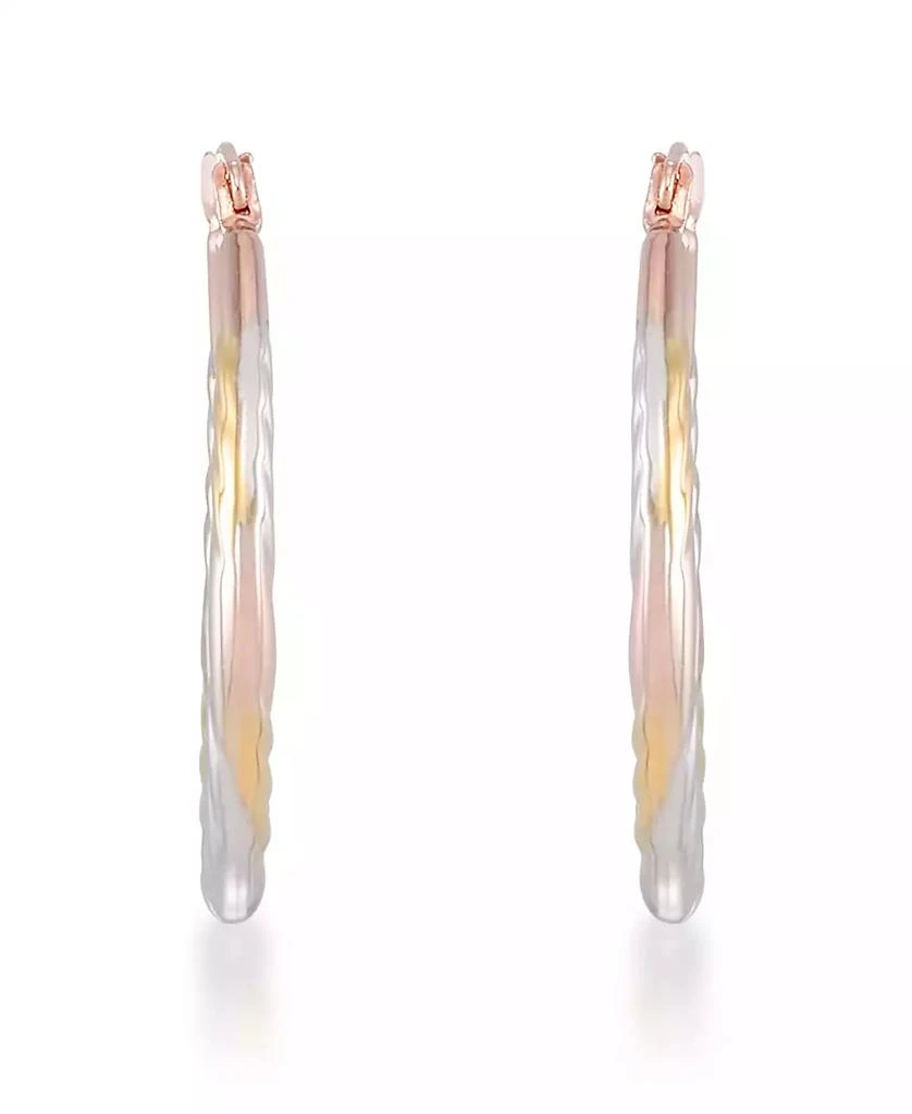 Macy's Hoop Earrings in 14k Rose Gold and Yellow Gold Over Sterling Silver 2