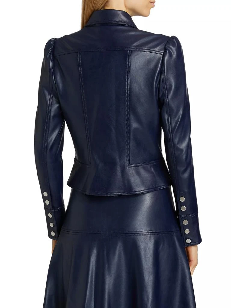 SIMKHAI Wyatt Faux Leather Zip-Front Jacket 5