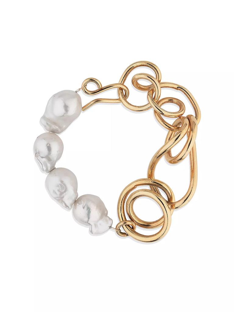 Completedworks Ebb Who's In Charge? 14K Gold-Plate & Pearl Bracelet