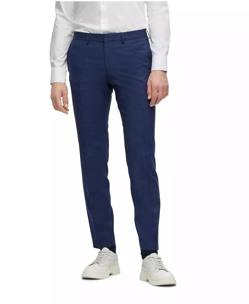 Hugo Boss Men's Extra-Slim-Fit Patterned Wool Linen Suit, 2 Piece Set 3
