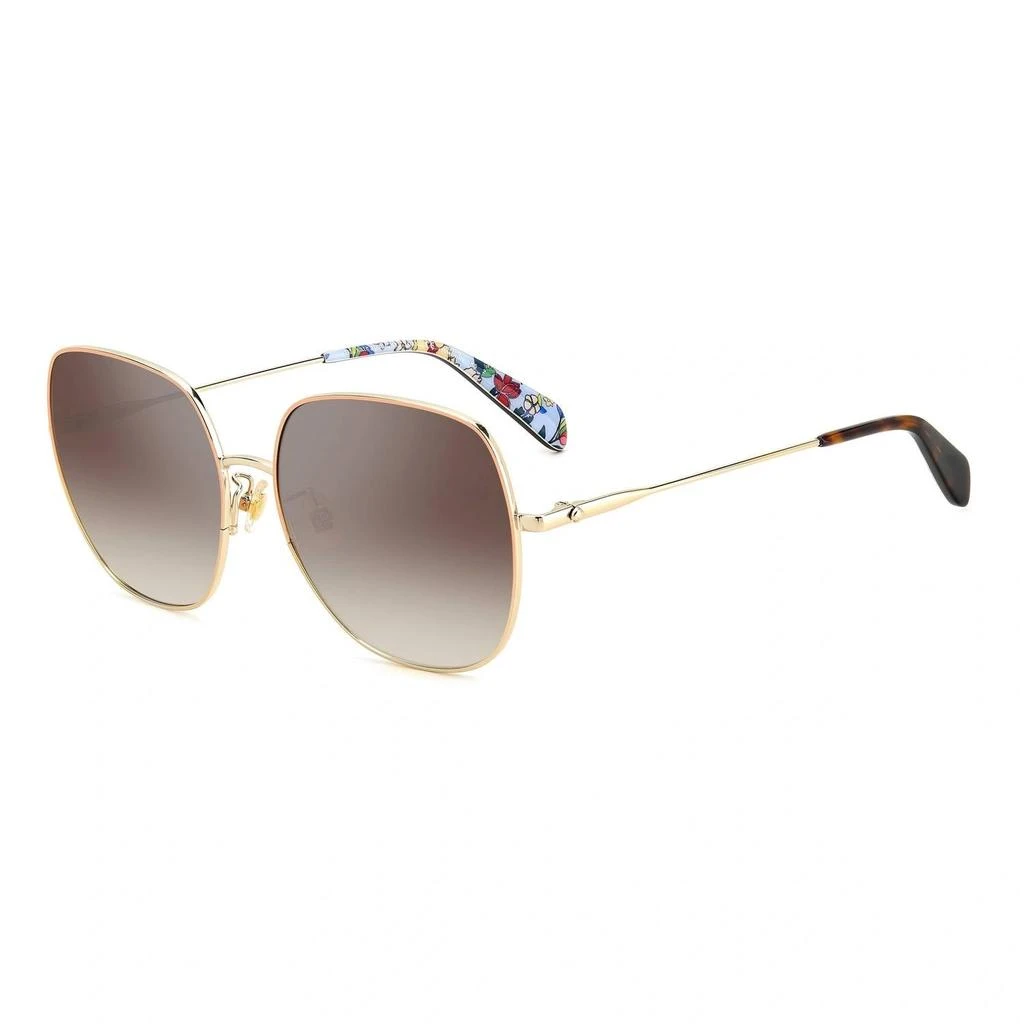 kate spade Charli Rose Gold Frame with Gradient Purple Lenses Sunglasses Pink/Rose Gold Oversized TR90 Square Gradient Sunglasses  main image 3