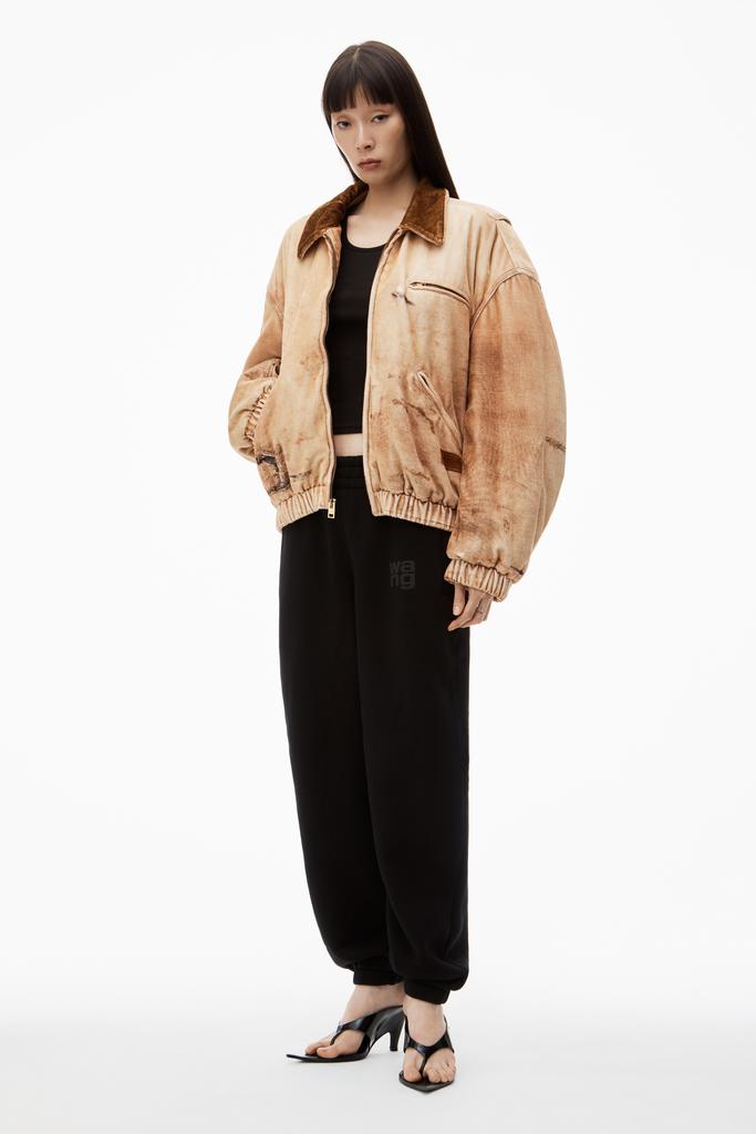 Alexander Wang PUFF LOGO SWEATPANT IN STRUCTURED TERRY