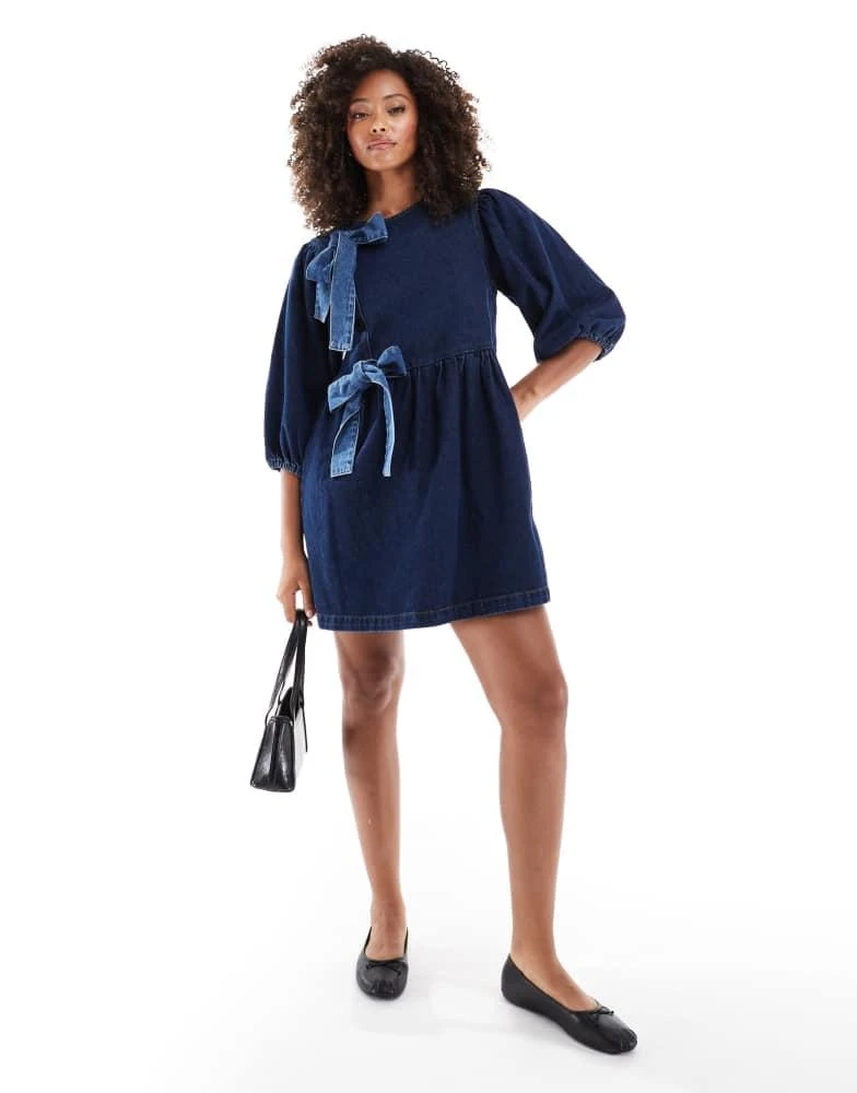 asos blue bow dress One-shoulder Long Sleeve Tiffany Blue Sequins Long Formal Dress – Modsele
