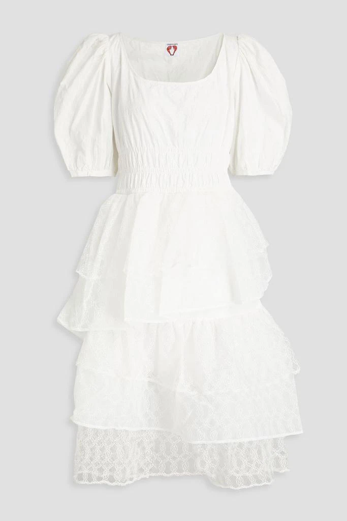 shrimps Eldoris tiered embroidered cotton-organza and lace midi dress 1