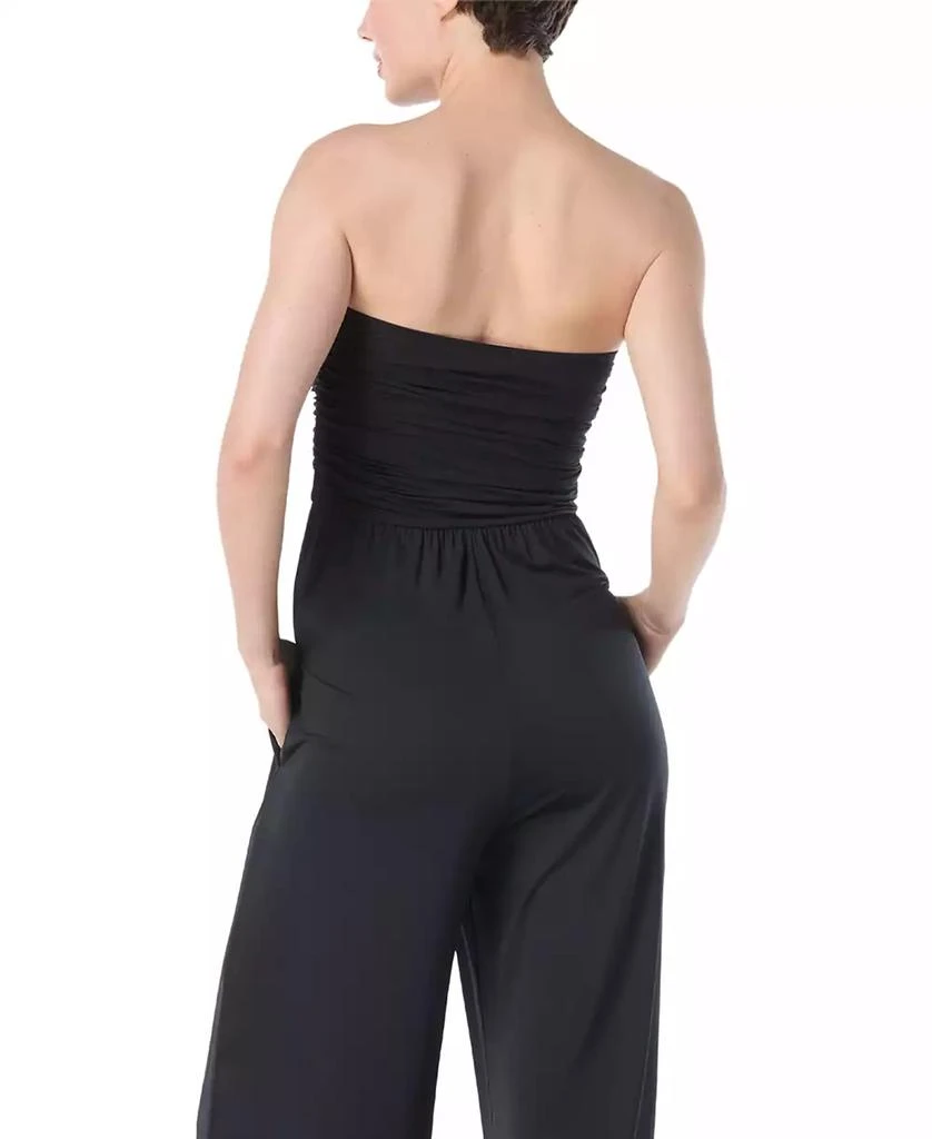 Carmen Marc Valvo Women's Ruched Jumpsuit Swim Cover-Up 3