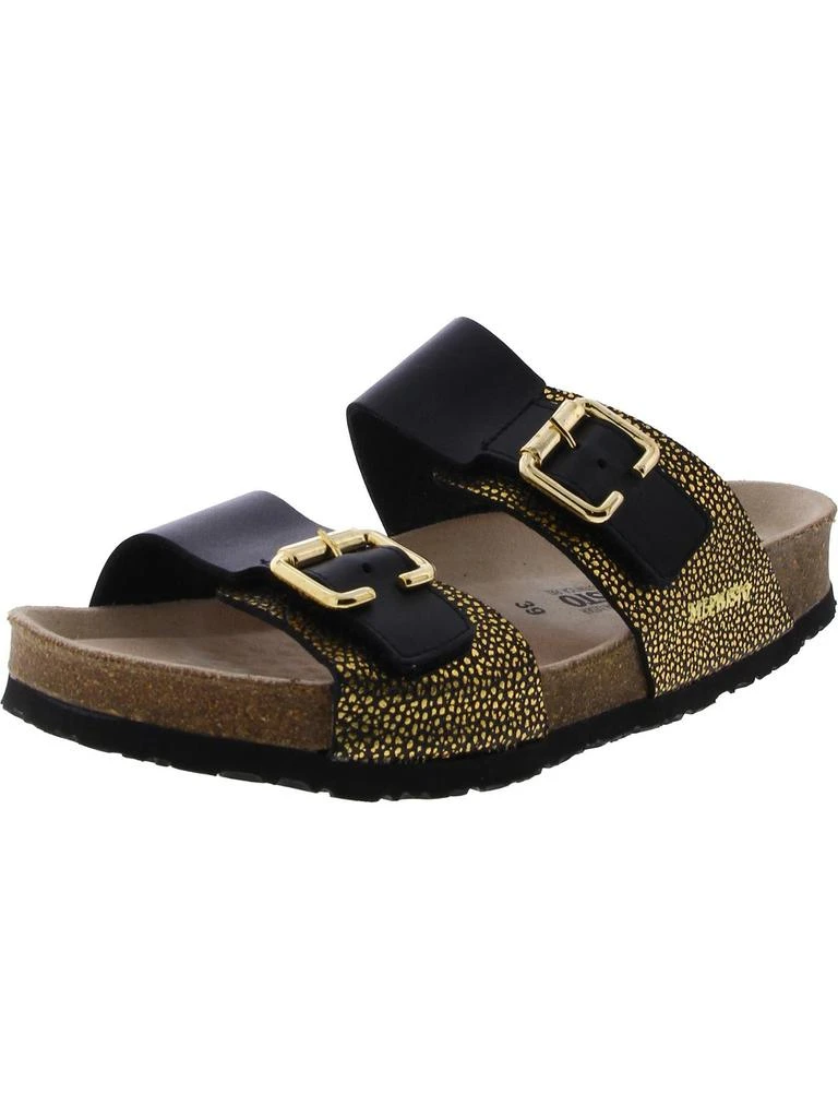 Mephisto Womens Leather Slip On Slide Sandals 1