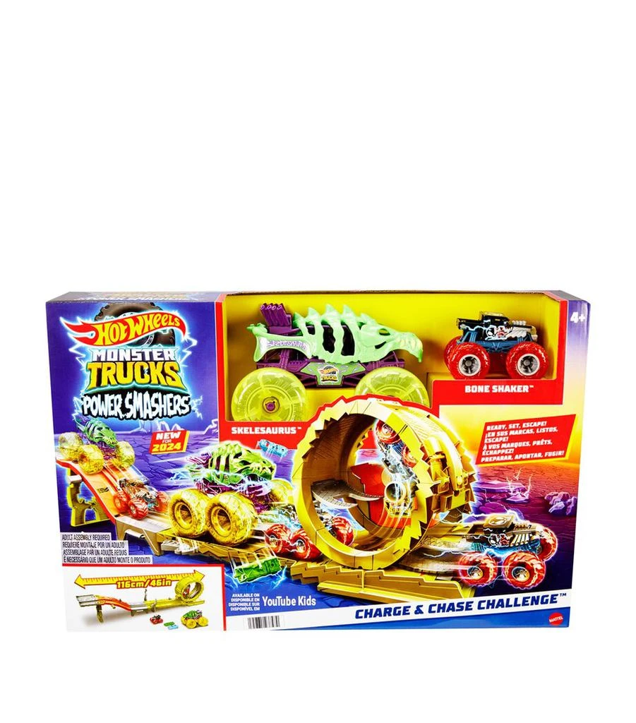 Hot Wheels Monster Trucks Power Smashers Charge & Chase Challenge Track Set (116cm) 6