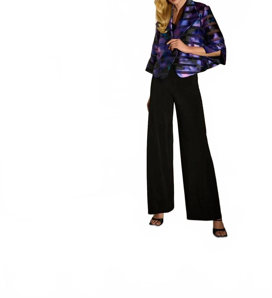 JOSEPH RIBKOFF Abstract Print Swing Style Blazer In Black/multi 5