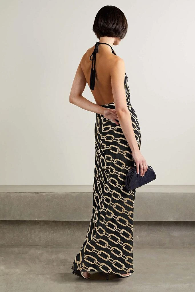 Nili Lotan Florie printed silk halterneck maxi dress 3