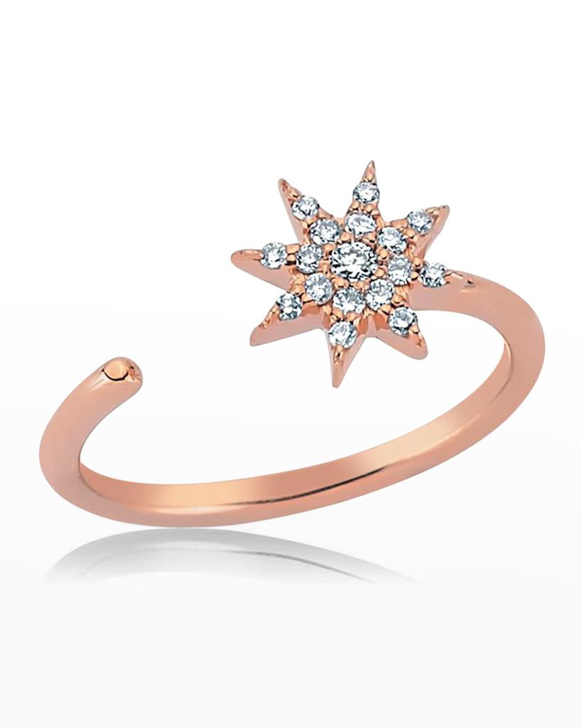 Bee Goddess Venus Star Open Diamond Ring, Size 7