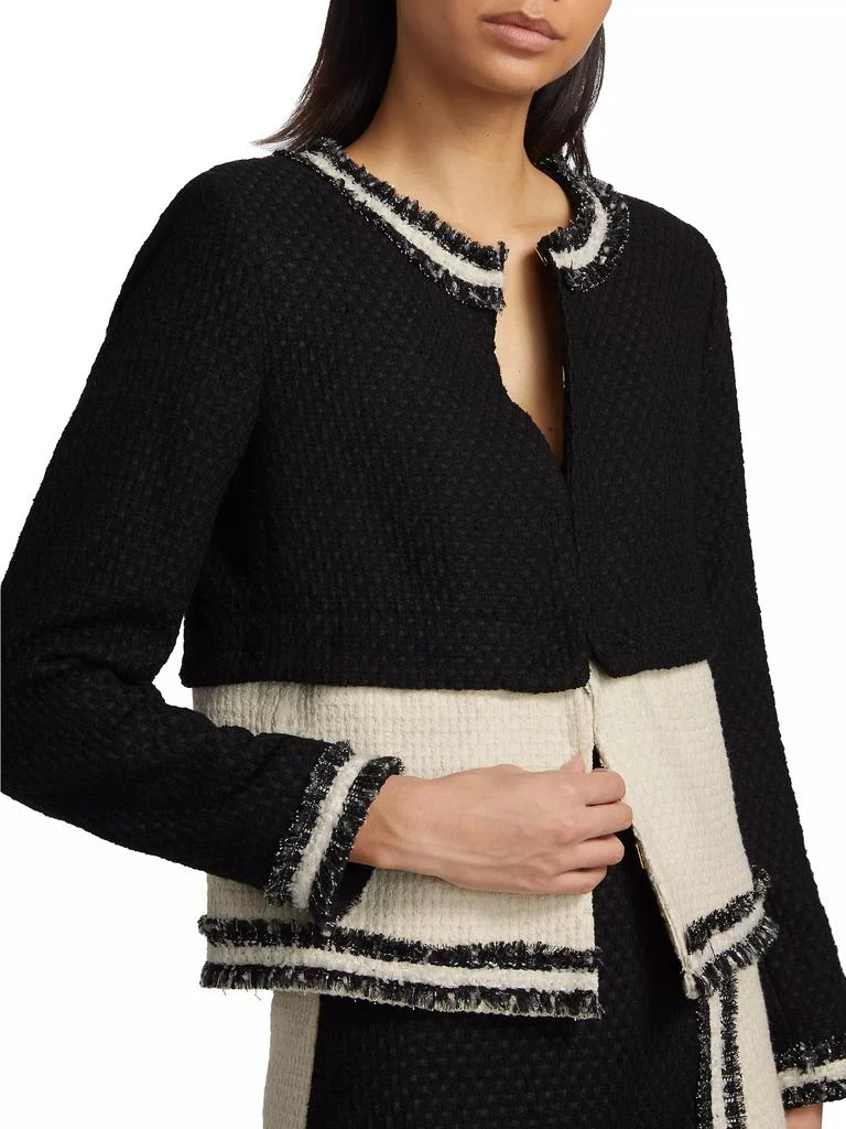 Alice + Olivia Kidman Detachable Tweed Jacket 7