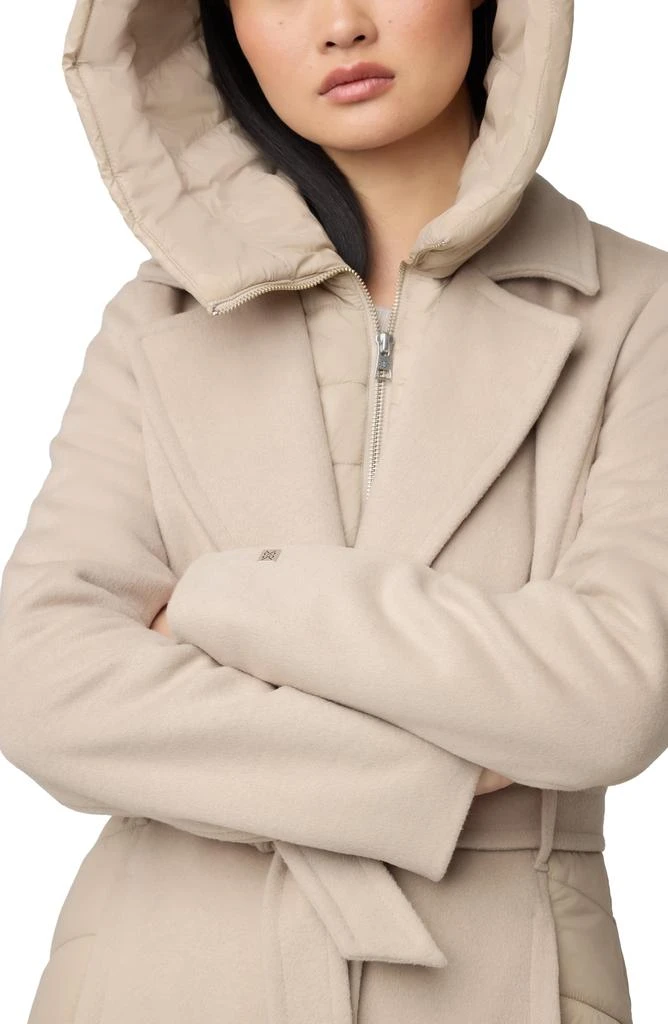 Soia & Kyo Classic Fit Wool Blend Coat with Removable Puffer Bib 4