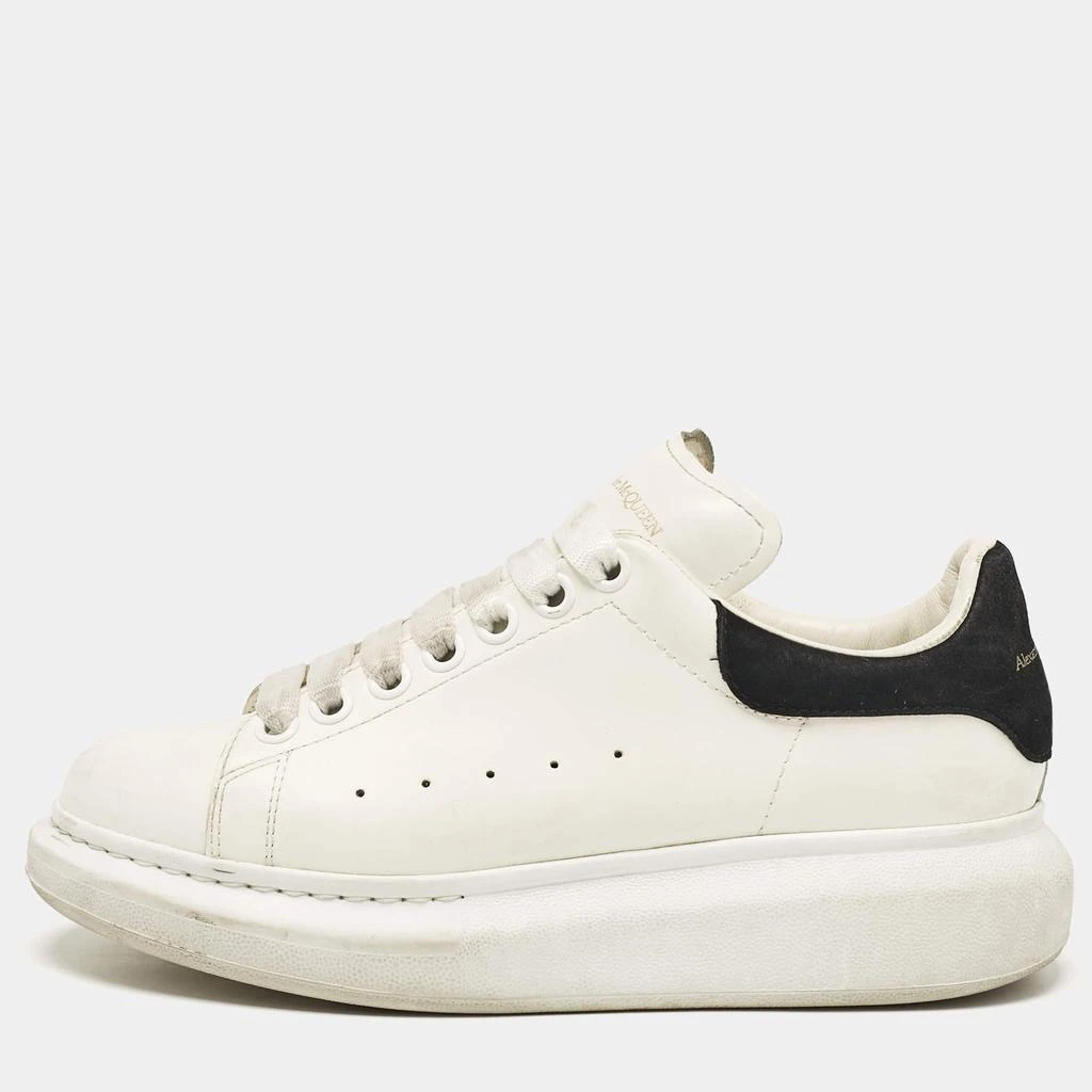 Alexander McQueen Alexander McQueen White Leather and Suede Oversized Lace Up Sneakers Size 38.5 1
